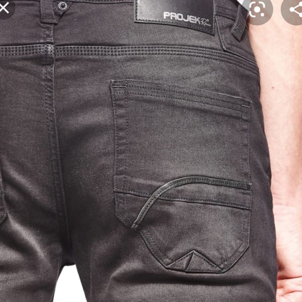 Projek Raw black denim jeans